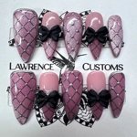 Nail Set - Pink Fishnets