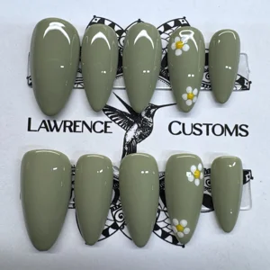 Nail Set - Sage Daisies