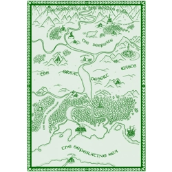 The land of the flood - A4 map print