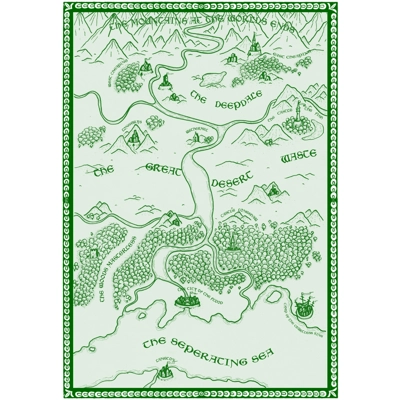 The land of the flood - A4 map print
