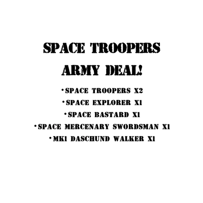 SPACE TROOPER ARMY DEAL.