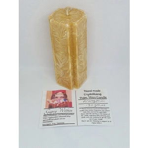 Handmade Crystallising Palm Wax Frangipani Cross Shape Candle 130 grams