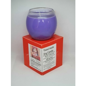 Handmade Soy Wax Wild Vetiver Clear Glass Candle Jar 185 grams