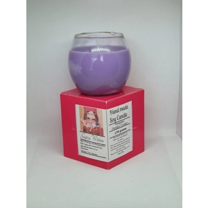 Handmade Soy Wax Frangipani Mystery Crystal Clear Glass Ja..