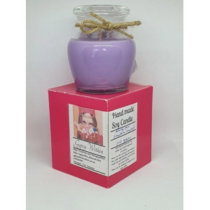 Handmade Soy Candle Frangipani Mystery Crystal Honey Pot 110 grams