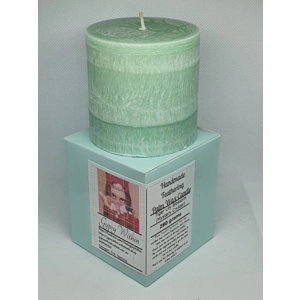 Handmade Feathering Palm Wax Candle Tiger Lily Blossom Mys..