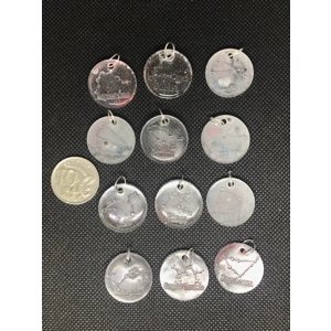 Resin zodiac star sign pendants clear, frosted, blue, pink tint