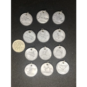 Resin zodiac star sign pendant Silver/grey