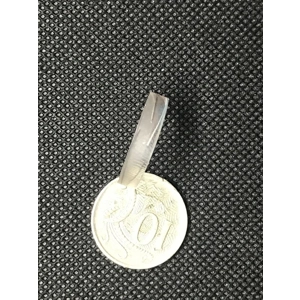 Resin Ring approx 19mm diameter with Peacock Feather in bl..