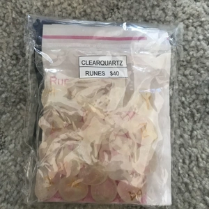 Clear Quartz Rune Set