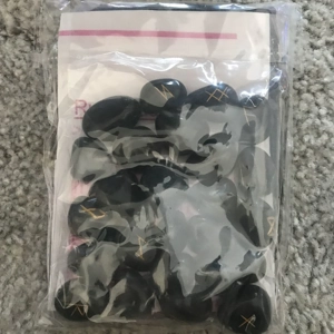 Black Onyx agate Rune Set