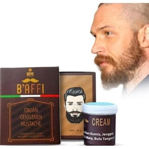2 Boxes Cream Italian Gentlemen Mustache, Beard Hair Growt..