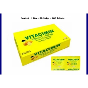 Vitacimin Lemon 500mg 1 box 50 Strips/100 tablet