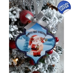 Baby's First Christmas Arabesque Bauble