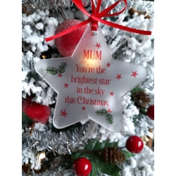 Remembrance Christmas Star Bauble