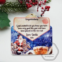Santa's Nice List Letter Bauble