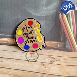 Teacher's Paint Pallete Coaster/Plaque