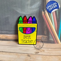 Teacher's Crayon Packet Coaster/Plaque