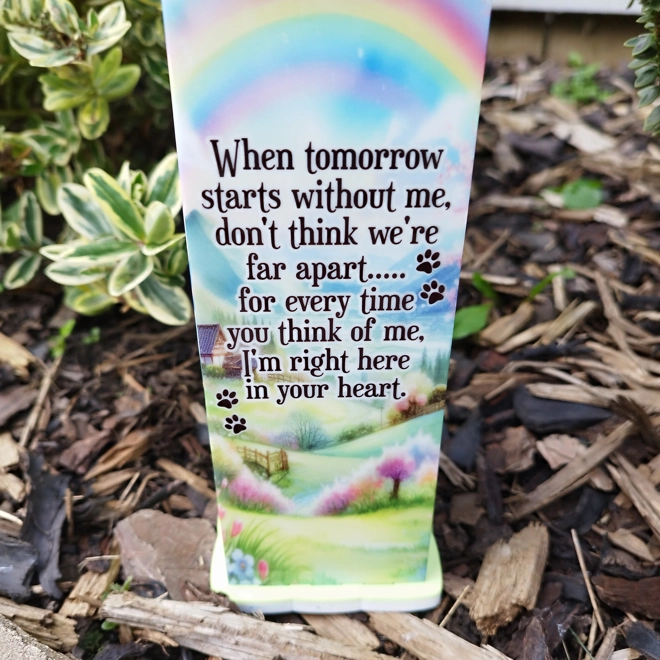 Additional Image for Rainbow Bridge (Photo) Remembrance Solar Light Pillar
