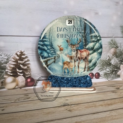 Woodland Deers Snowglobe Countdown