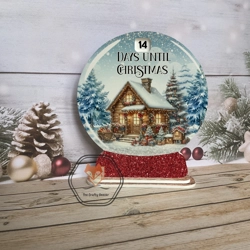 Winter Cottage Snowglobe Countdown
