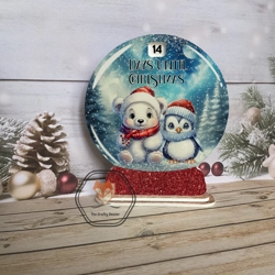 Polar Bear & Penguin Snowglobe Countdown
