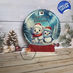 Polar Bear & Penguin Snowglobe Countdown