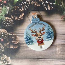 Rotating Reindeer Countdown Bauble