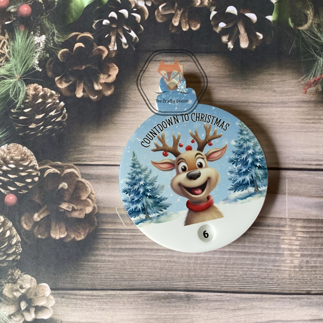 Additional Image for Rotating Reindeer Countdown Bauble