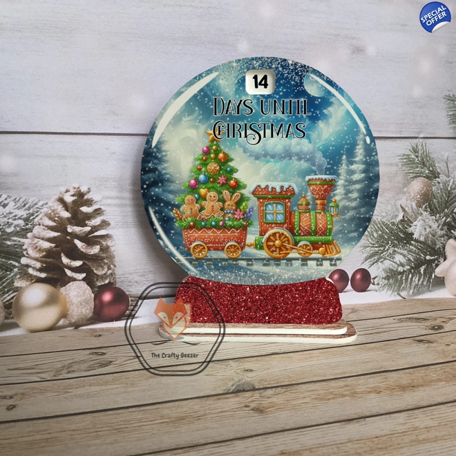product Image for Gingerbread Train Snowglobe Countdown