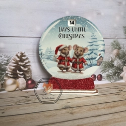 Santa Mice Snowglobe Countdown