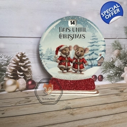 Santa Mice Snowglobe Countdown