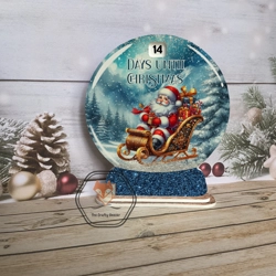 Santa's Sleigh Snowglobe Countdown
