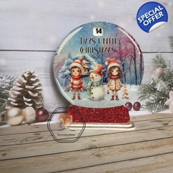 Snowman & Children Snowglobe Countdown