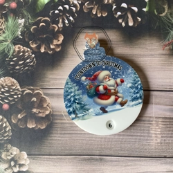 Rotating Santa Countdown Bauble