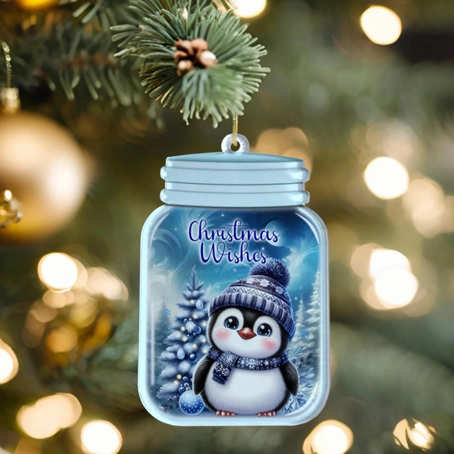 Additional Image for Blue Penguin Mason Jar Style Bauble