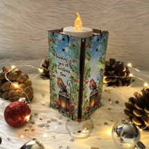 Robin on Lantern Christmas Memorial Candle
