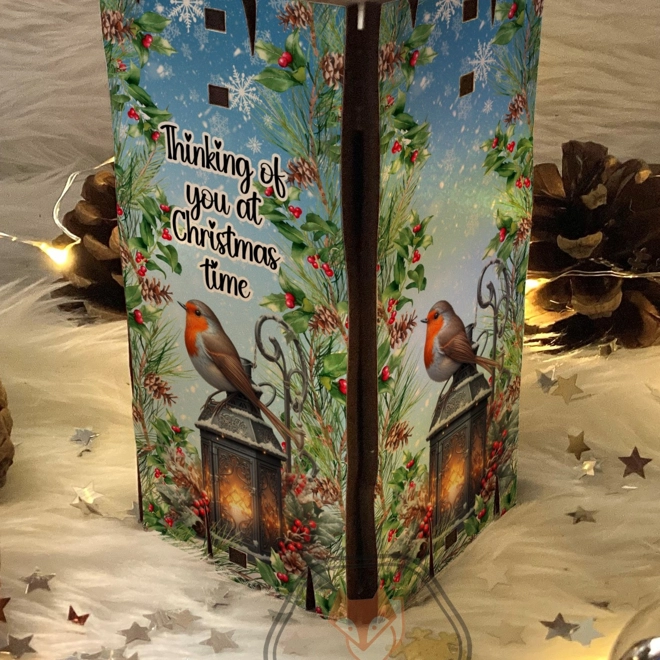 Additional Image for Robin on Lantern Christmas Memorial Candle