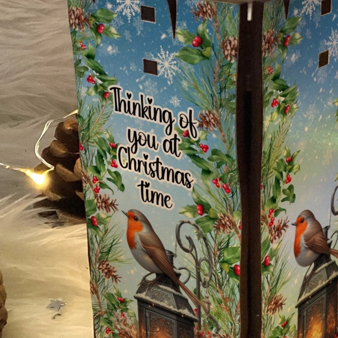 Additional Image for Robin on Lantern Christmas Memorial Candle