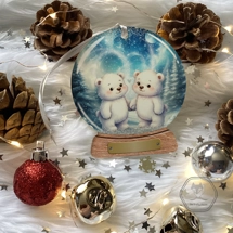 Polar Bear Snowglobe Bauble