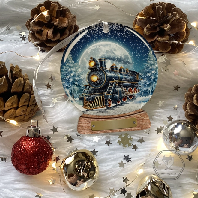 product Image for Polar Train Snowglobe Bauble