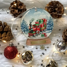 Red Train Snowglobe Bauble