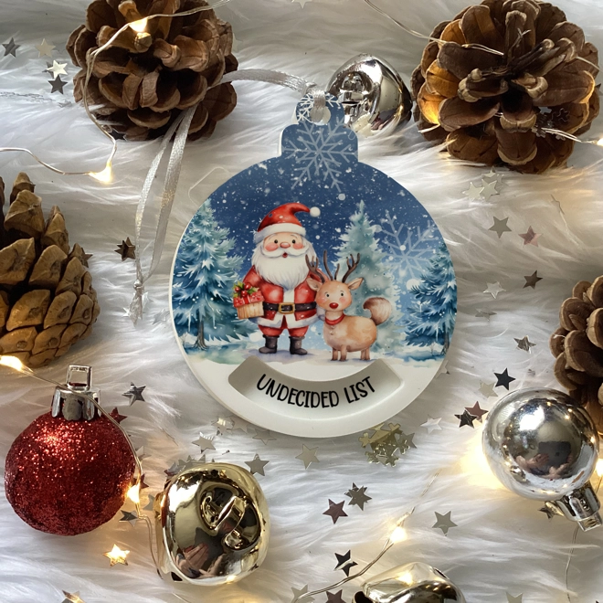Additional Image for Rotating Santa Naughty or Nice Bauble