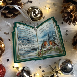 Robins Verse - Open Book Bauble