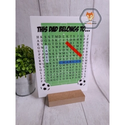 Football Wordsearch Plaque