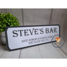 Don't spill it bar sign
