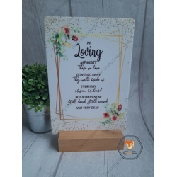 In Loving Memory Plaque
