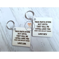 Farts Kill You Keyring