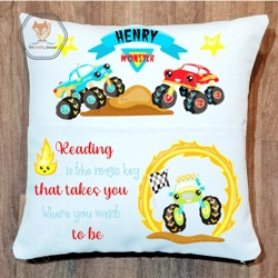 Monster Trucks Pocket Cushion