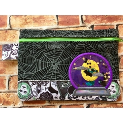 Crystal ball zipper bag